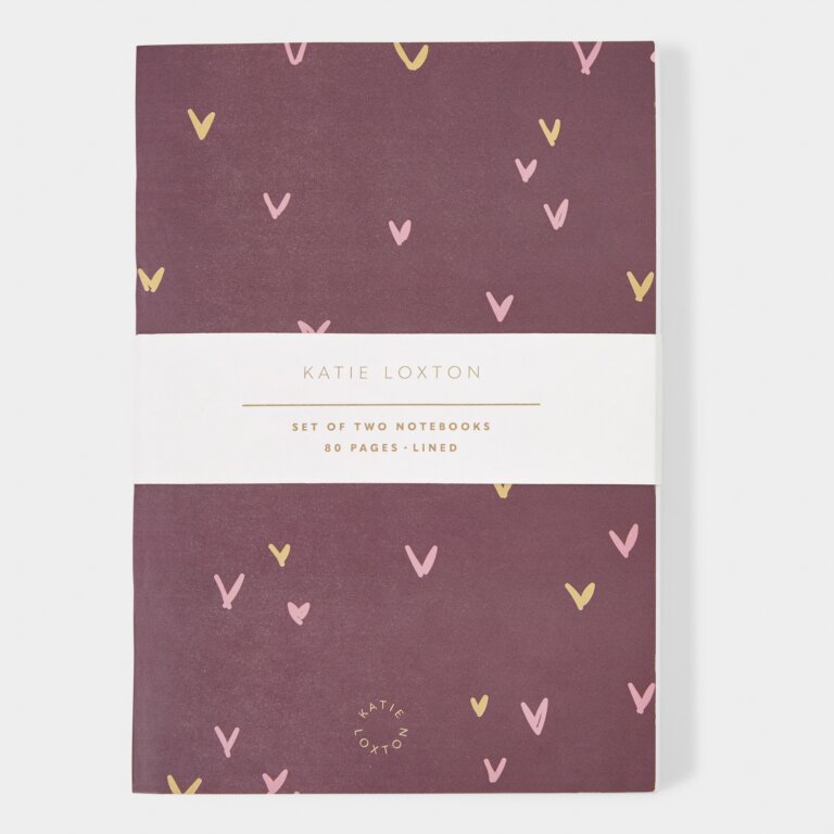 Katie Loxton Notebook Duo - Take Time | Plum