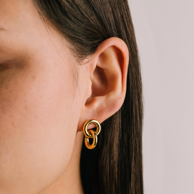 Waterproof Collection - Stud Earrings Linx Gold