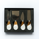 Load image into Gallery viewer, Resin Cheese Knife Set - Marble s/4
