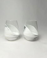 Load image into Gallery viewer, Resin Coated Wine Glass - Marble s/2
