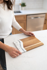 Load image into Gallery viewer, Slim Acacia Bread Board - Marble
