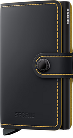 Load image into Gallery viewer, Miniwallet - Matte Black &amp; Ochre
