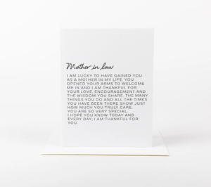 W&C Cards - Dear Mother In Law