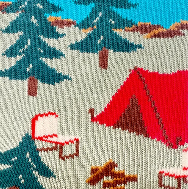 Men's Midcalf Socks - Canada Mountain Scene