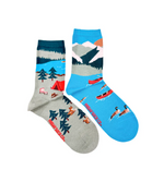 Load image into Gallery viewer, Women&#39;s Crew Socks - Canada Mountain Scene
