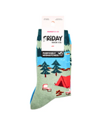 Load image into Gallery viewer, Women&#39;s Crew Socks - Canada Mountain Scene
