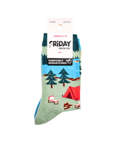 Women's Crew Socks - Canada Mountain Scene