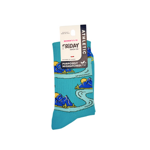 Women's Athletic Socks - Mountains & Trees