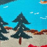 Load image into Gallery viewer, Women&#39;s Crew Socks - Canada Mountain Scene
