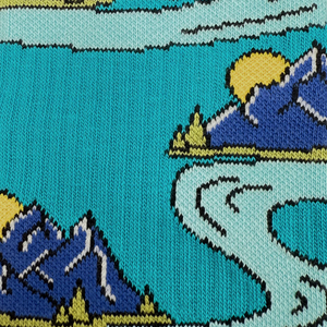 Women's Athletic Socks - Mountains & Trees