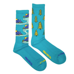 Load image into Gallery viewer, Men&#39;s Athletic Socks - Mountains &amp; Trees
