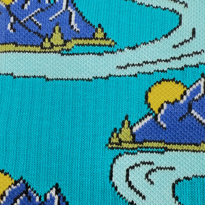 Men's Athletic Socks - Mountains & Trees
