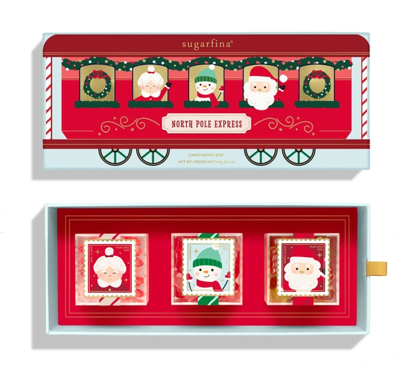 Sugarfina Bento Box - North Pole Express 3pc H2025