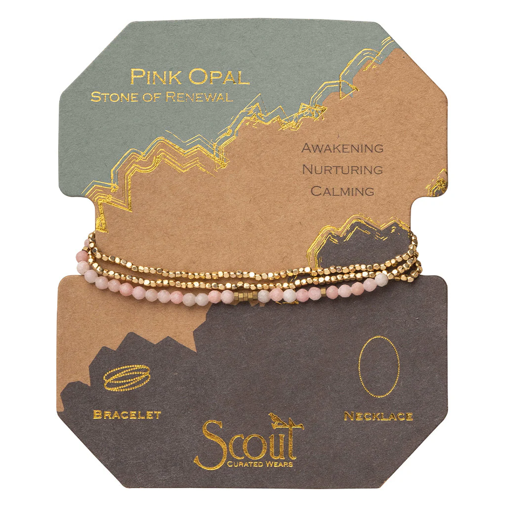Scout Bracelet - Delicate Pink Opal | Gold