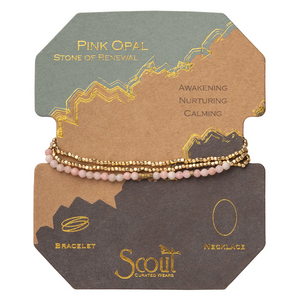 Scout Bracelet - Delicate Pink Opal | Gold