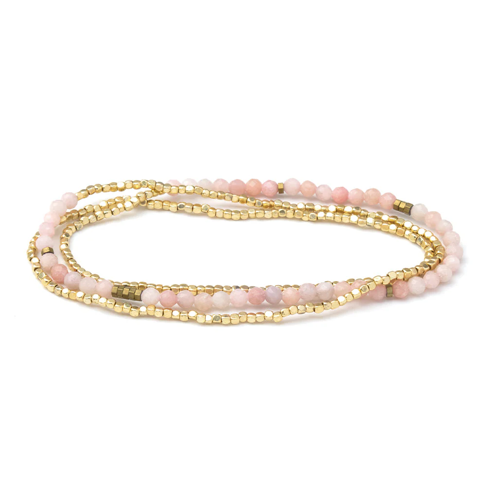 Scout Bracelet - Delicate Pink Opal | Gold