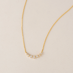 Load image into Gallery viewer, Gold-Plated Necklace - Dewdrop White Opal 16"+2"
