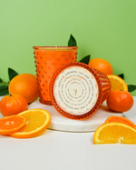 Load image into Gallery viewer, Simpatico Candle - Sicilian Orange Hobnail 16oz
