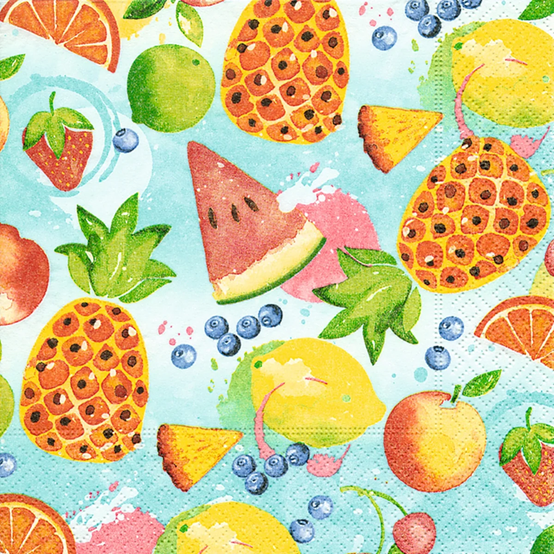 Cocktail Napkin - Tropical Fruits