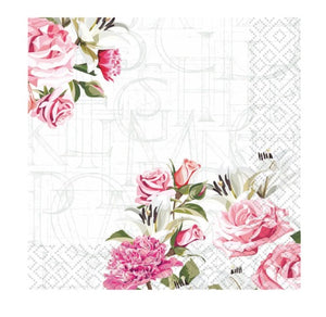 Luncheon Napkin - Rose Letters