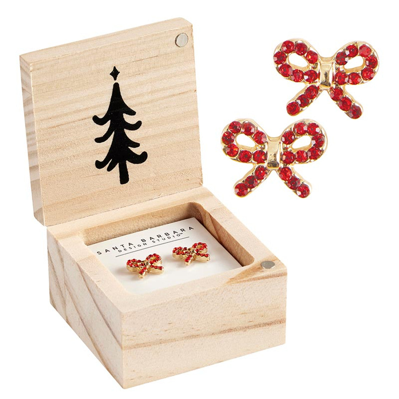 Treasure Box Earrings - Winter Wonderland Bows