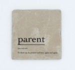 Load image into Gallery viewer, Marble Coaster - Verb | Parent
