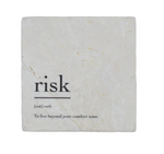 Load image into Gallery viewer, Marble Coaster - Verb | Risk
