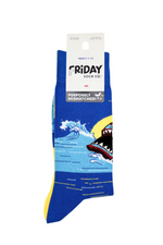 Load image into Gallery viewer, Men&#39;s Midcalf Socks - Shark &amp; Surfboard

