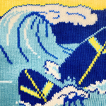Load image into Gallery viewer, Men&#39;s Midcalf Socks - Shark &amp; Surfboard
