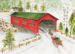 Load image into Gallery viewer, Holiday Boxed Card Set - Snowy Sleigh Ride s/20

