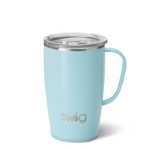 Swig Mug 18oz - Shimmer Aquamarine