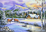 Load image into Gallery viewer, Holiday Boxed Card Set - Winter Sunset s/20
