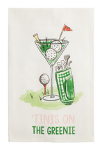 Load image into Gallery viewer, Funny Golf Towel - Tinis On the Greenie
