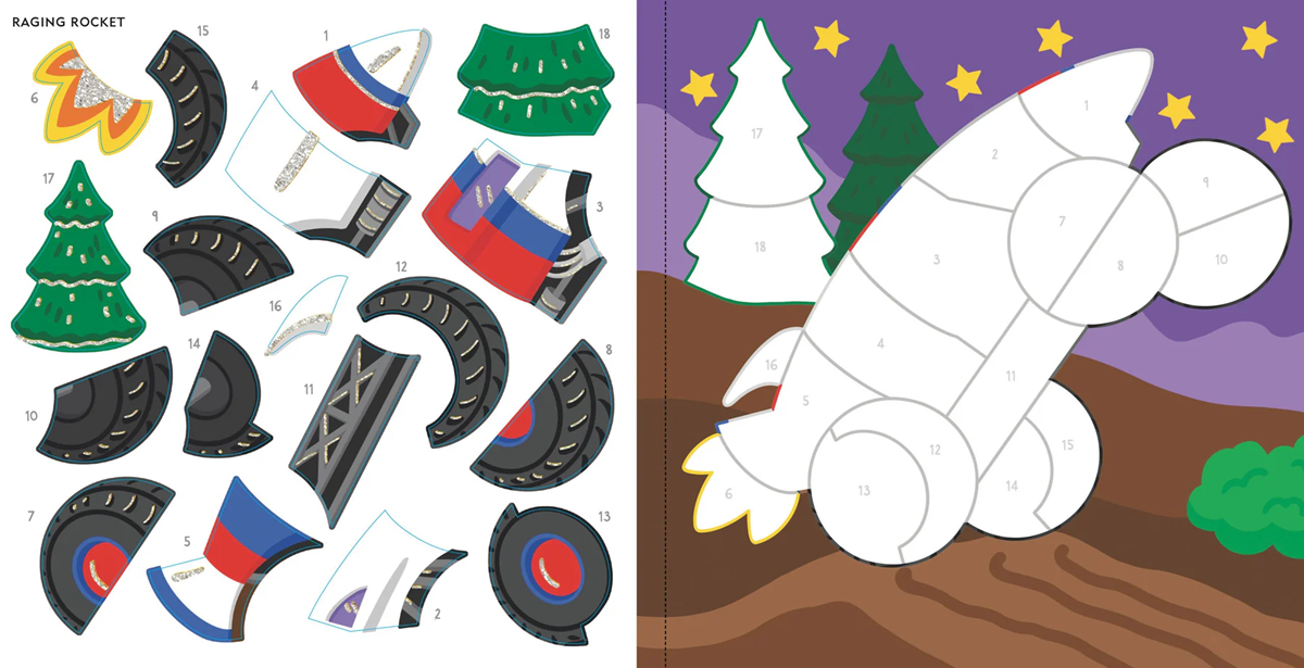 Activity Book - Color By Sticker Monster Trucks