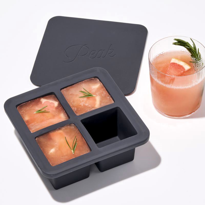 W&P Design Ice Tray - Square Cube Charcoal