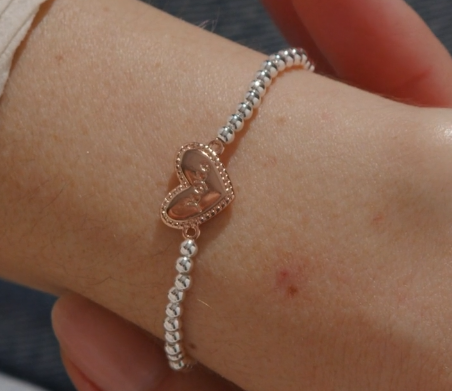 A Littles & Co. Bracelet - Hugs Birthday Wishes | Silver Rose