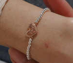 Load image into Gallery viewer, A Littles &amp; Co. Bracelet - Hugs Birthday Wishes | Silver Rose
