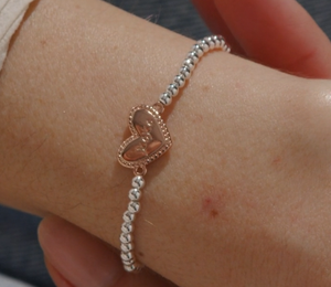 A Littles & Co. Bracelet - Hugs Birthday Wishes | Silver Rose