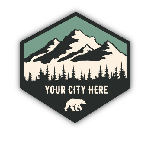 Sticker - Bear Hexagon Keep Exploring