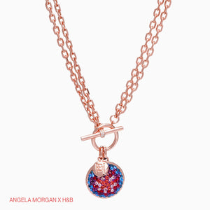 H&B Necklace - Debut Sparkle Toggle Front