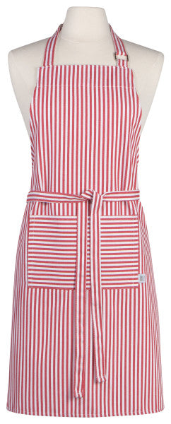 Adult Apron - Chef Red Narrowstripe