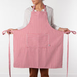 Load image into Gallery viewer, Adult Apron - Chef Red Narrowstripe
