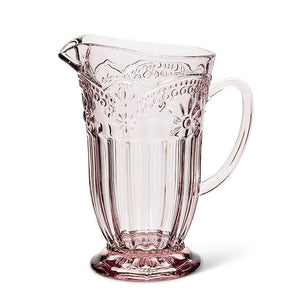 Pedestal Pitcher - Blush Pink Flower