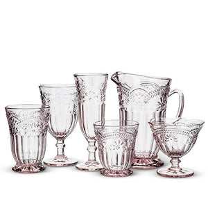 Pedestal Pitcher - Blush Pink Flower