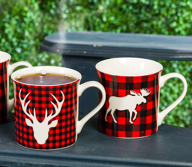 Mug - Buffalo Check Moose