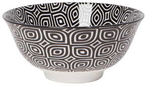 Bowl - 6" Black White Geo
