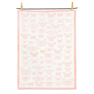 Tea Towel - Pink Butterflies