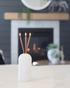 Everlasting Candle Vase - Wylie White