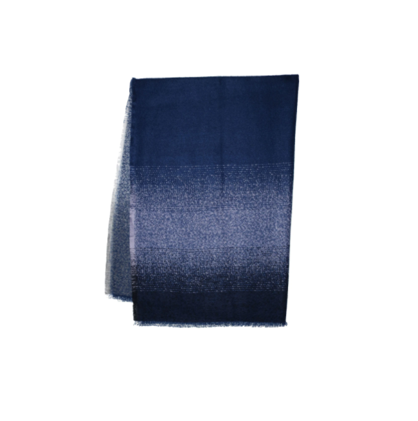 V. Fraas Cashmink Throw - Ombre Boucle Navy