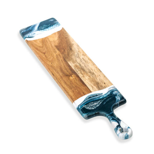 Baguette Acacia Cheese Board - Navy | White